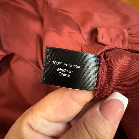 Lane Bryant Wine Colored Scoop Neck Long Sleeve Blouse Size 14 NWT - Picture 13 of 13